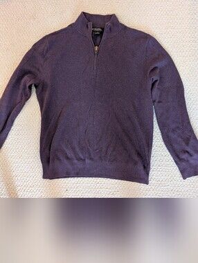Brooks Brothers Men's Plum Zip-Neck Sweater